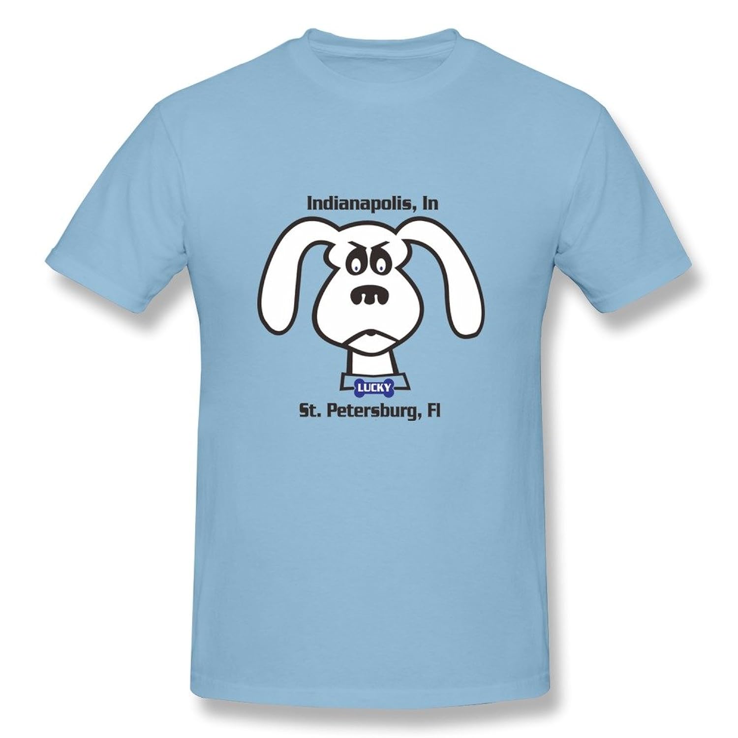 

XUEJW Men's Lucky Dog Cotton T Shirt,,SkyBlue
