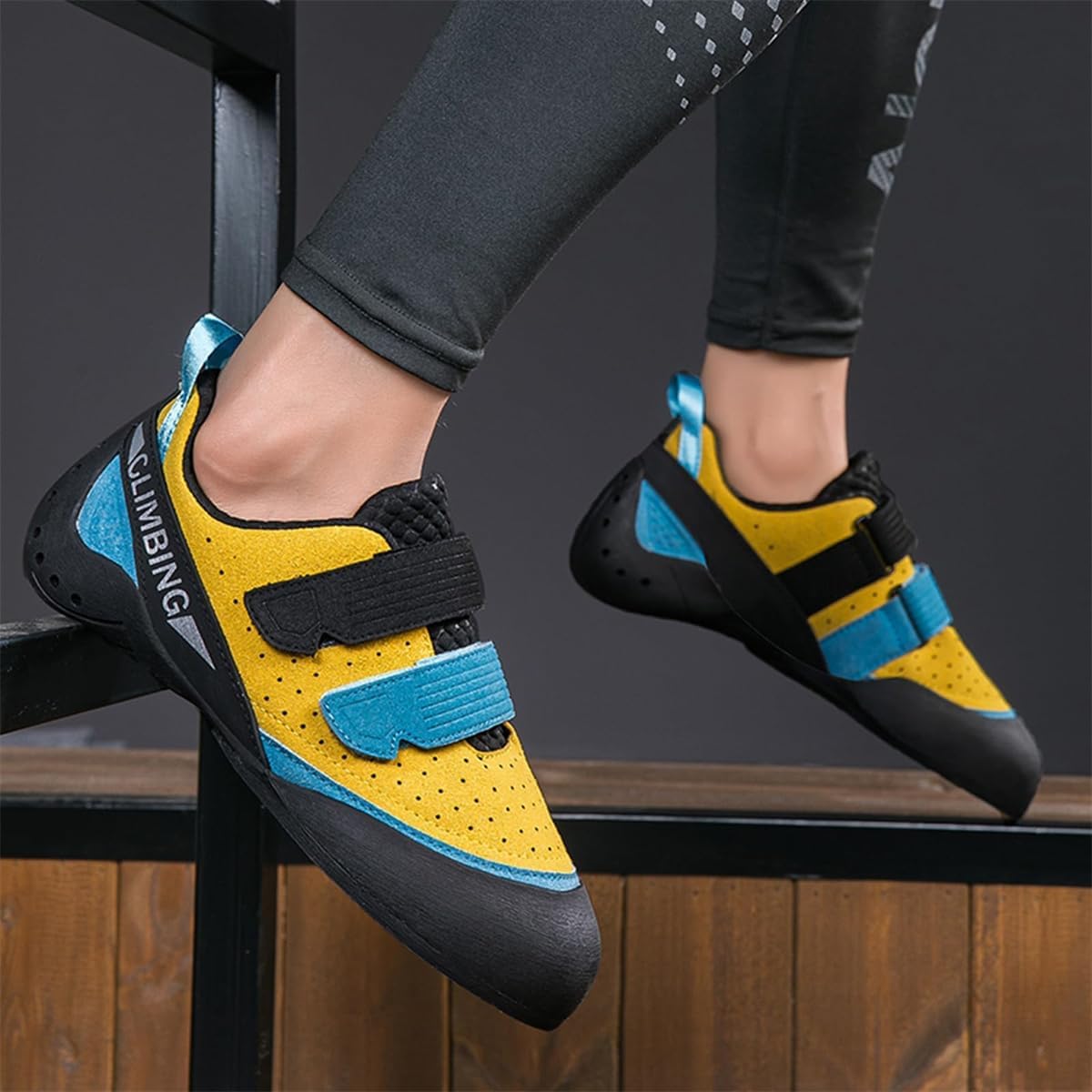 Kids Teenagers Beginner Rock Climbing Shoes For Sport & Gym, Ladies Lightweight Breathable Mesh Indoor Bouldering Shoes_vogvips.com