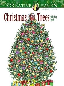 Creative Haven Christmas Trees Coloring Book by Barbara Lanza