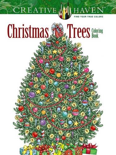 Creative Haven Christmas Trees Coloring Book by Barbara Lanza