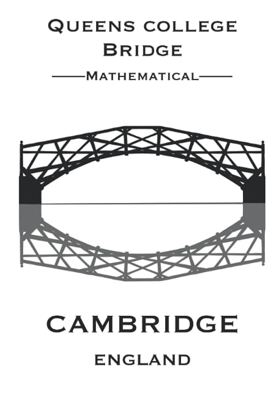 6" x 9" Cambridge Mathematical Bridge - White - 120 page Sketchbook: Blank lined paper 6” x 9” high quality matte Hardback cover By Elizabeth Banks by Elizabeth Banks