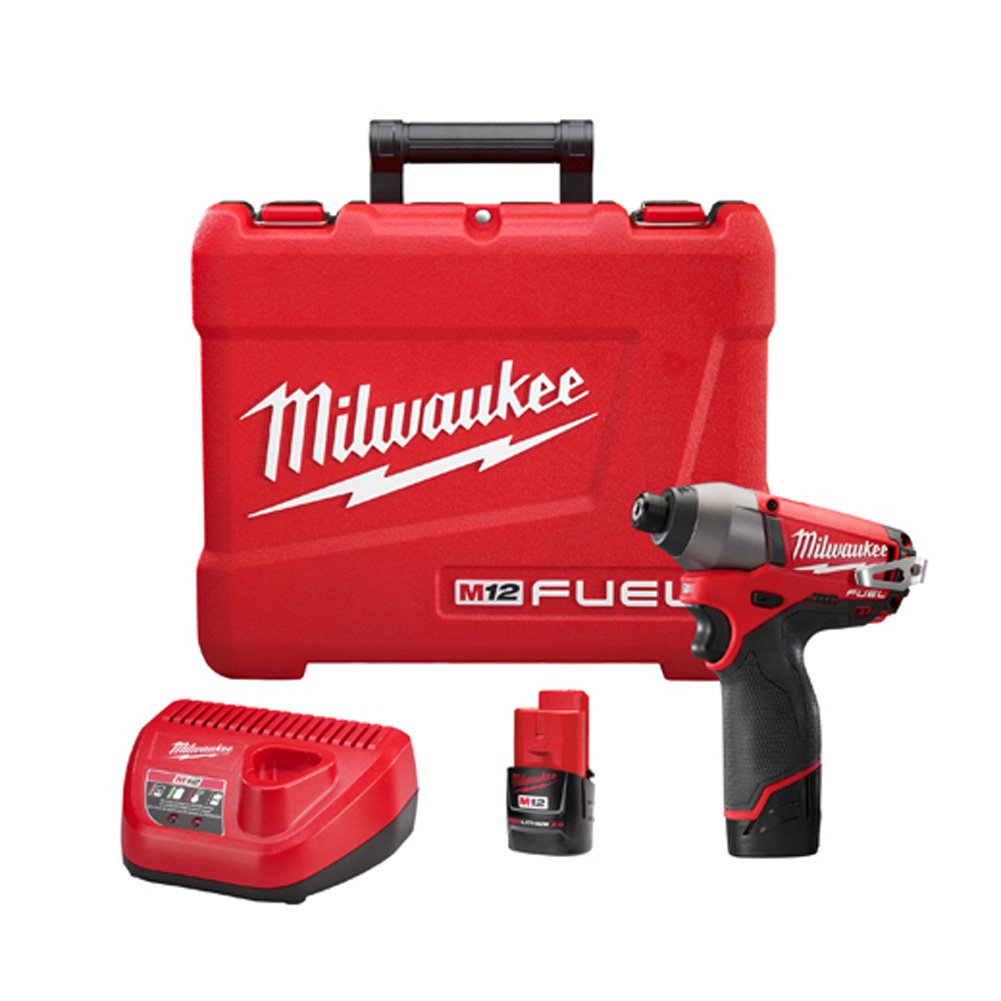 

Milwaukee 2453-22 M12 Fuel 1/4 Hex Impact Driver with 2 Batteries