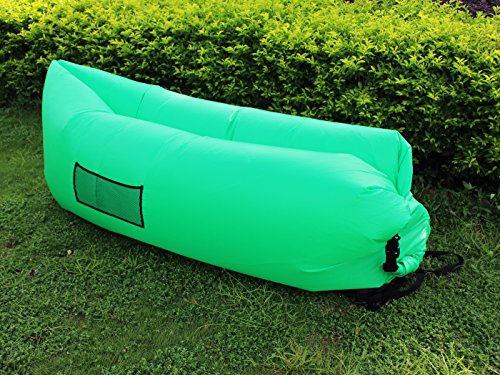 Inflatable Lounger, P.LOTOR Outdoor Inflatable Couch Air Sleep Sofa Portable Compression Air Bag Hangout Bean Bag Beach Lounger for Summer Camping Beach