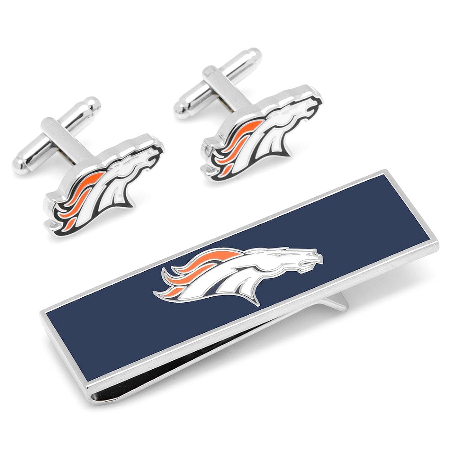 

Denver Broncos Cufflinks and Money Clip Gift Set
