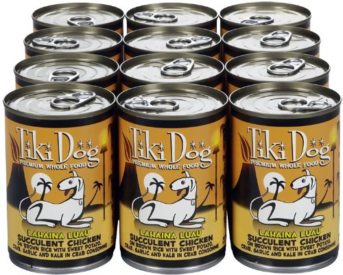 TIKI Dog Canned Food for Dogs, Lahaina Chicken and Crab Recipe (Pack of 12 14-Ounce Cans)