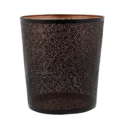 Algopix Similar Product 4 - Benzara Sturdy Waste Can in Black, Metal