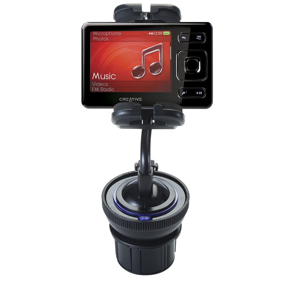 

Flexible Creative Zen MX Car / Truck Mounting System Features Both Cupholder and Flexible Windshield Suction Mounts