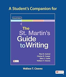 A Student's Companion for The St. Martin's Guide to Writing