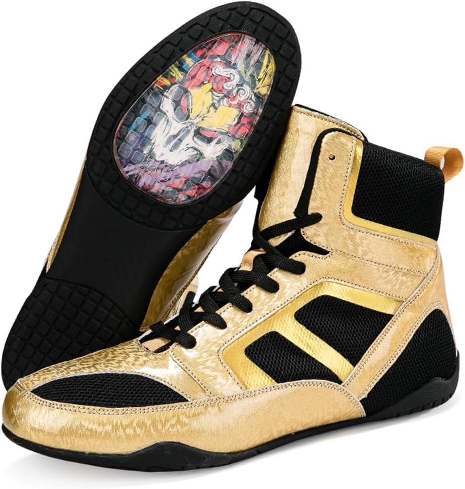 Sneakers For Women Girl, High Top Boxing Shoes Lightweight Breathable Bodybuilding Sport Trainers For Weightlifting Wrestling_vogvips.com