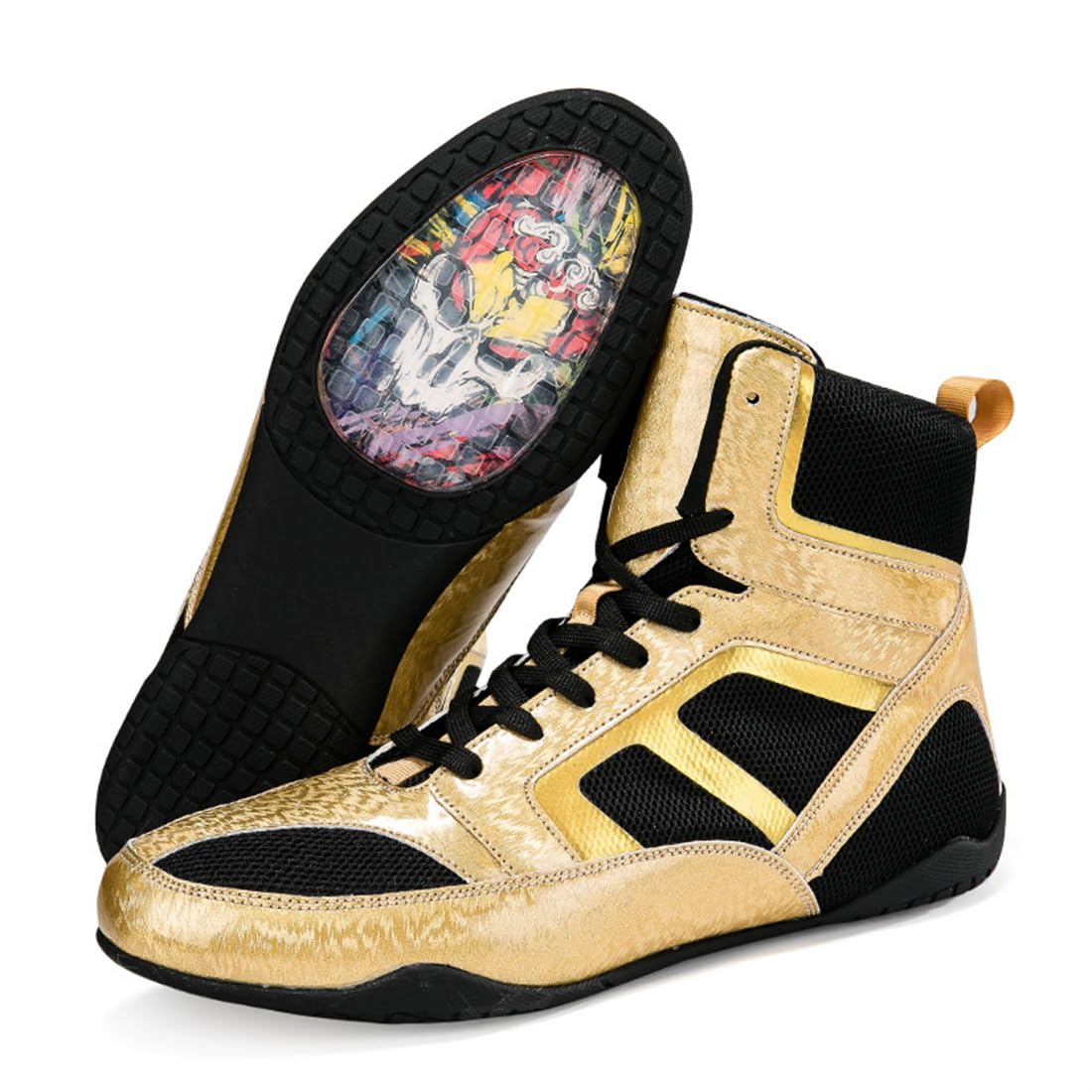 Sneakers For Women Girl, High Top Boxing Shoes Lightweight Breathable Bodybuilding Sport Trainers For Weightlifting Wrestling_vogvips.com