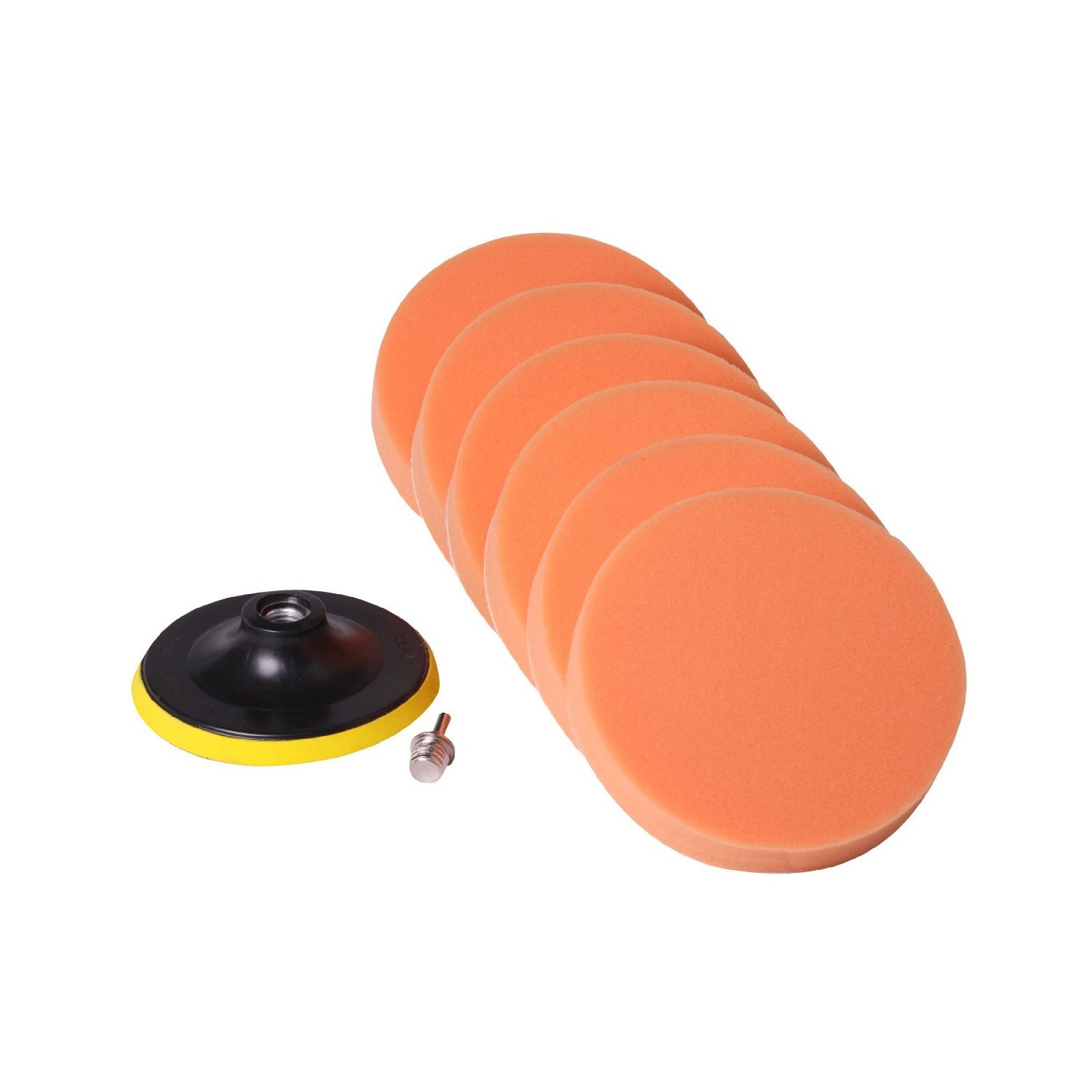 

6 Pcs Polishing Pad+M14 Thread Grip Backing Pad+Drill Adapter Set ---5" (125mm) Kit