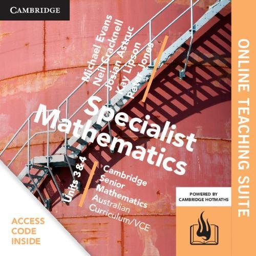 CSM VCE Specialist Mathematics Units 3 and 4 Online Teaching Suite (Card) by Michael Evans