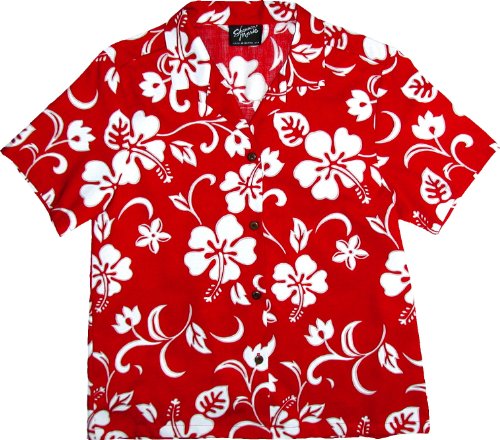 RJC Womens XS to Plus 3X Classic Hibiscus Camp Shirt