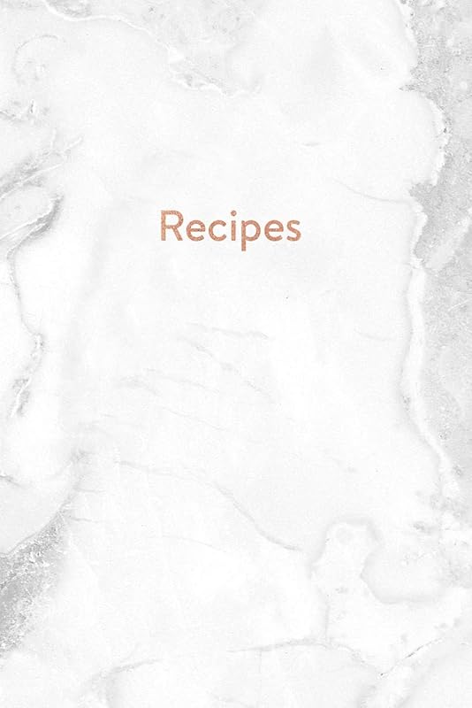 Recipes: Blank Recipe Book, Custom Cookbook for your Favorite Recipes - Smooth Italian White Grey Marble (6 x 9 - 100 pages) by Recipe Notebooks