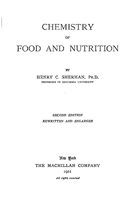 Chemistry of Food and Nutrition