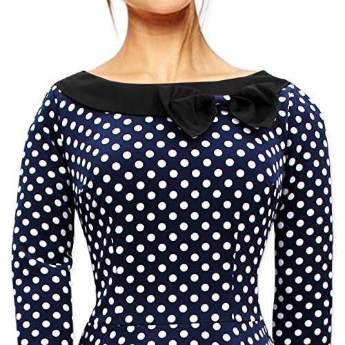 

Black Butterfly 'Iris' 50's Polka Dot Collared Dress