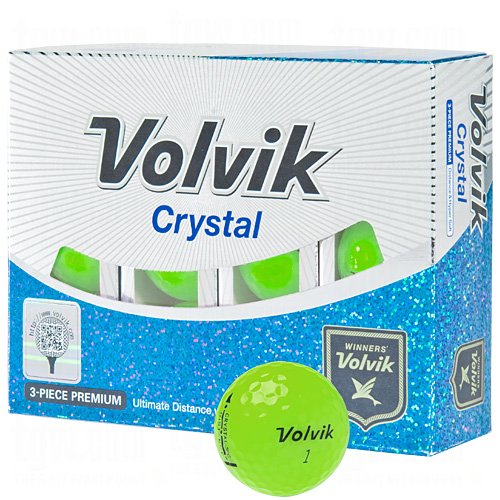 Volvik Crystal Green Golf Balls 12-Ball Pack