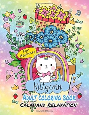 KIttycorn Adult coloring book Calm and Relaxation for Beginner