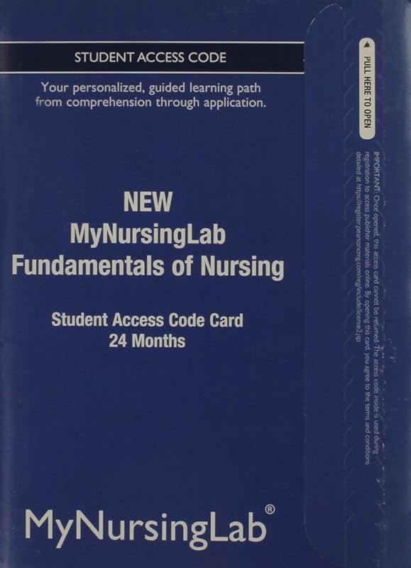 Fundamentals of Nursing New MyNursingLab 2012 Access Code: 24-months by Inc. Pearson Education