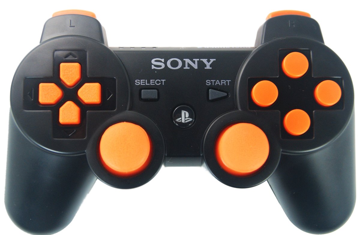 

Ps3 Black/Orange Rapid Fire Modded Controller 30 Mode for COD Ghosts, Black Ops 2 Cod Mw3 Sniper Breath Jump Shot Jitter