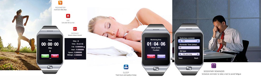 

Indigi® Innovative SWAP Gear Bluetooth Smartwatch Wireless Phone For All iPhone and Galaxy SmartPhones (Silver)