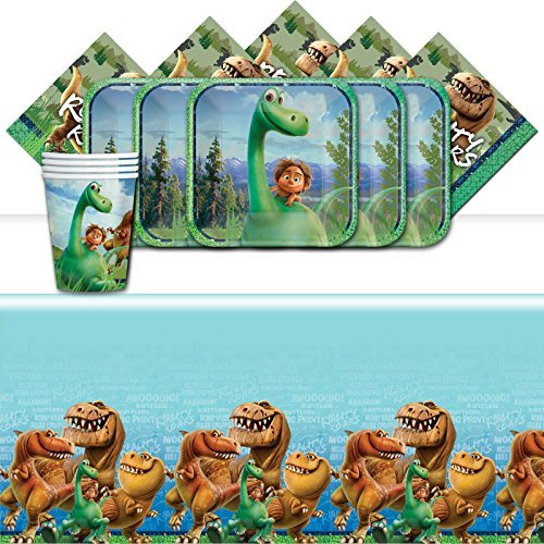 Official Disney Pixar The Good Dinosaur Complete Parties Supplies Kit For 16 Plates Cups Napkins Table Cover