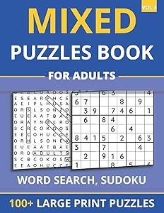 Mixed Puzzles Book For Adults - Word Search, Sudoku: 100+ Large Print Puzzles For Adults & Seniors (Vol 3) by FUNAFTER BOOKS