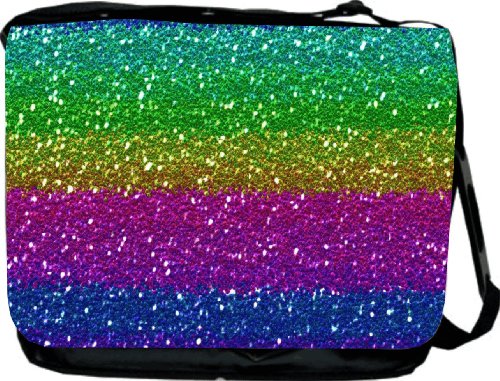 rikkiknight rainbow design messenger bag – book bag ***with