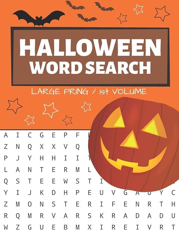 Halloween Word Search: Puzzle Book Large Print - 80 Halloween Puzzles (Edition/Volume 1) by Perfect Pumpkin Publishing