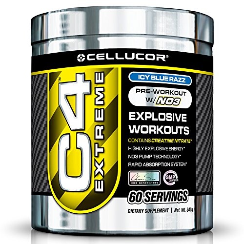 Cellucor C4 Extreme Workout Supplement, Icy Blue Razz, 342 Gram