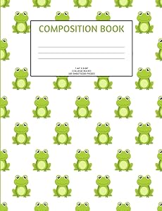 Composition Book: Frogs; college ruled; 100 sheets/200 pages; 7.44" x 9.69"