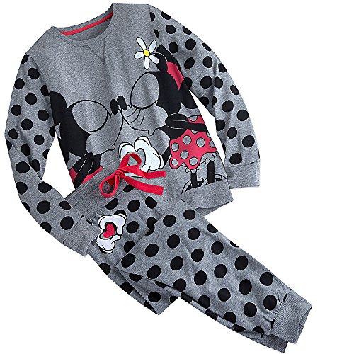 Disney Women's Mickey and Minnie Mouse Pajama Set Multi