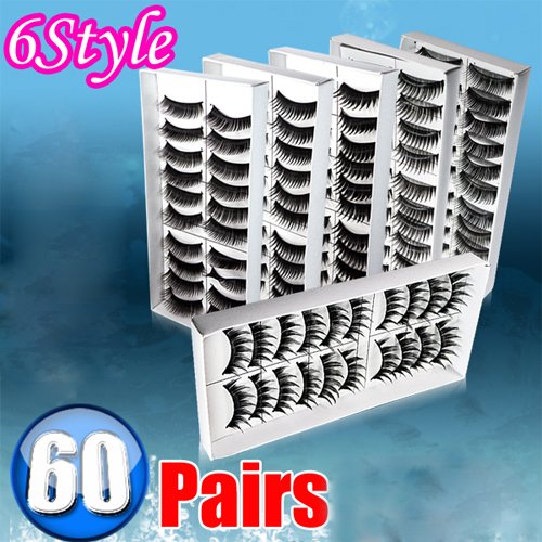 

IRISMARU 60 Pairs 6 Style False Eye Lash Eyelashes
