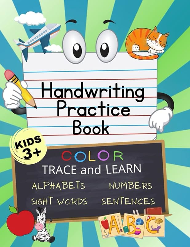 Color, Trace and Learn: Handwriting Practice Book for Kids by Amazing Kiddoz
