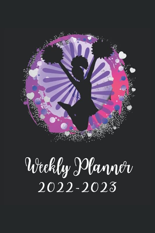 Cheerleading Weekly Planner 2022-2023: This cute weekly planners for women and girls featuring a simple graphic design of a female cheerleader on a funky background by Lush Publishings