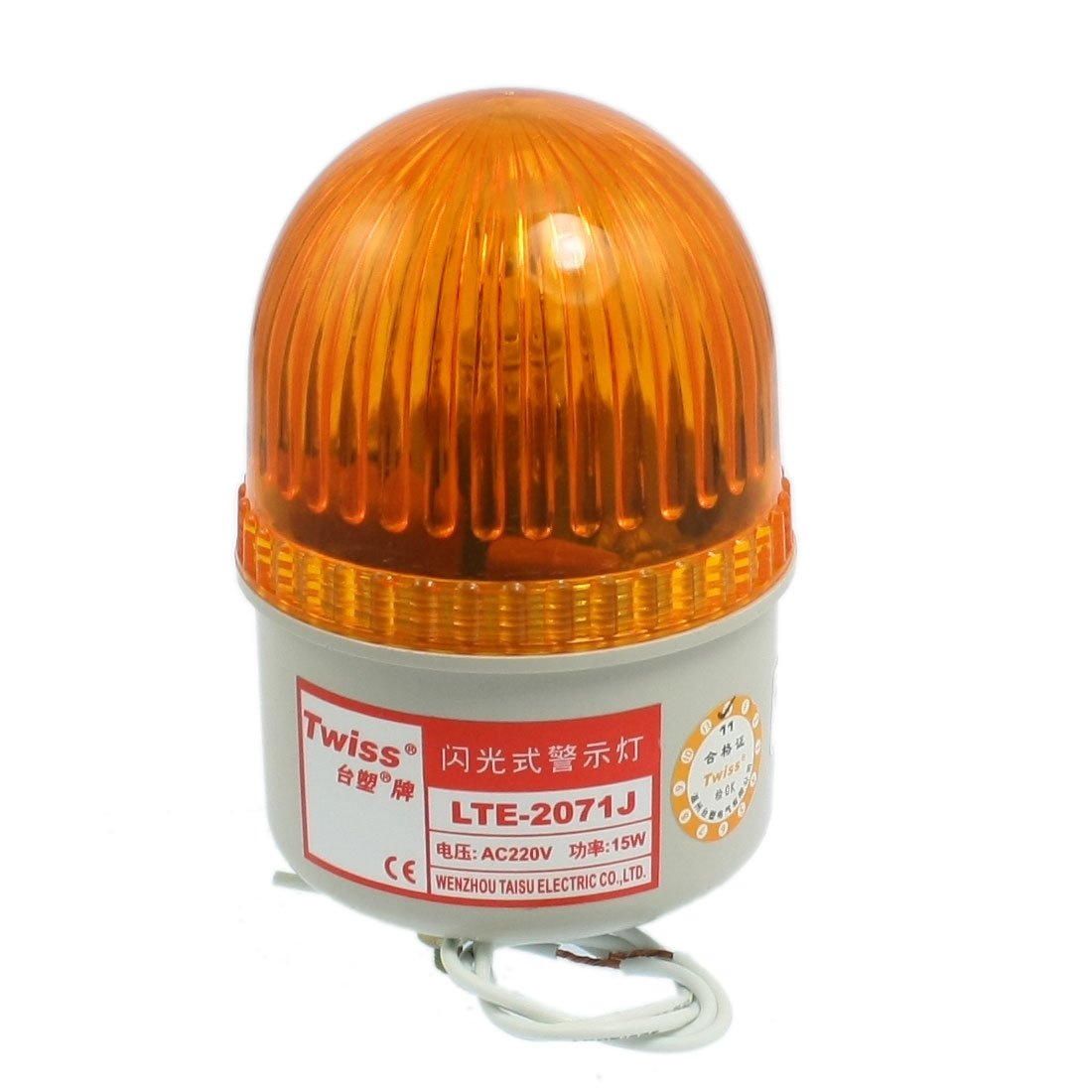

AC 220V Orange Industrial Signal Tower Buzzer Sound Alarm Flash Light