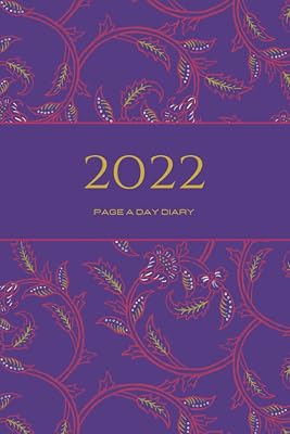 2022 -purple diary: 365 days diary -Saturday & Sunday full pages -2022 Yearly planner -Purple lingerie floral