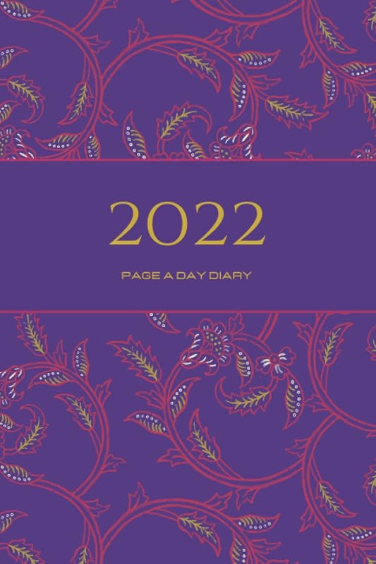 2022 -purple diary: 365 days diary -Saturday & Sunday full pages -2022 Yearly planner -Purple lingerie floral by ELEKTRA FAY KOUGKA