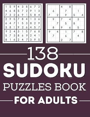 Sudoku Puzzles Book for Adults: 138 Sudoku Puzzles For Adults