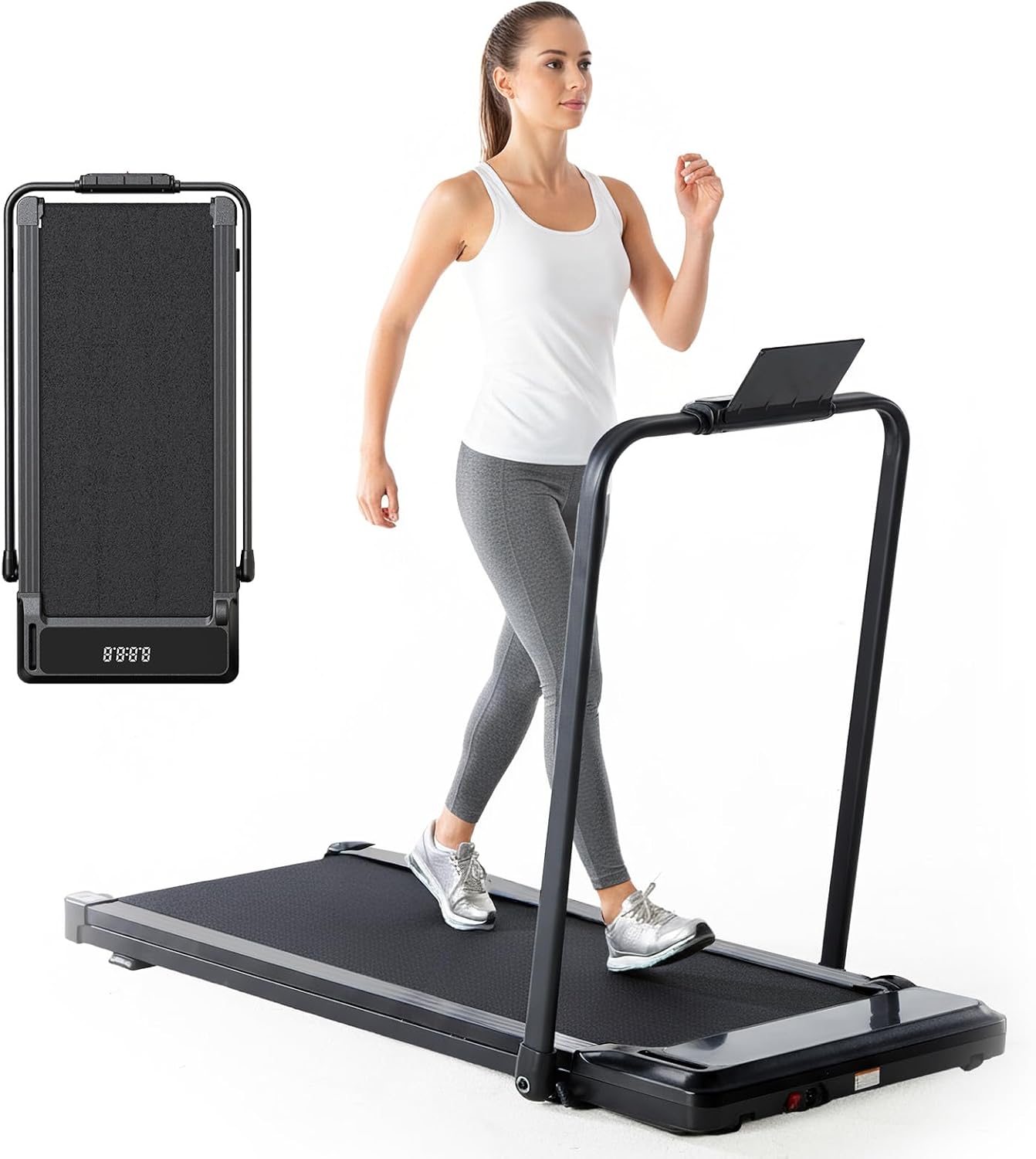 Compact Treadmill Quiet Under-Desk Walking Pad Slim & Portable 
