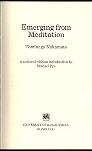 Emerging from Meditation by Nakamoto Tominaga