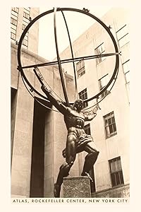 Vintage Journal Atlas Statue, Rockefeller Center, New York City (Pocket Sized - Found Image Press Journals) by Found Image Press