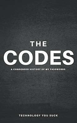 The CODES A condensed History of my passwords: Password book log for Men that can't remember their passwords.