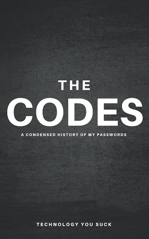 The CODES A condensed History of my passwords: Password book log for Men that can't remember their passwords. by Amber Harder