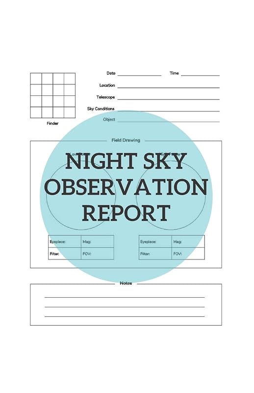 Night Sky Observation Report: Sky Night Guide With Astronomy by Chudy Design Promotion