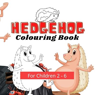 Hedgehog Colouring Book: A wonderfully simply hedgehog colouring book for young children ages 2 to 6 years, with over 80 large images in over 80 big pages