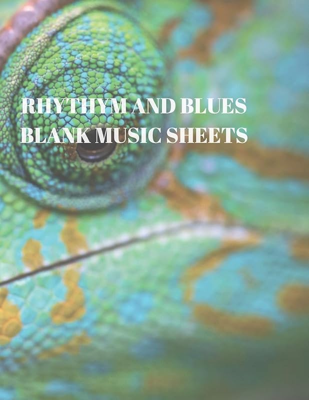 RHYTHYM AND BLUES BLANK MUSIC SHEETS: 116 PAGES OF 8.5 X 11 INCH BLANK W/13 MUSIC STAFF SHEETS PER PAGE by Larry Sparks
