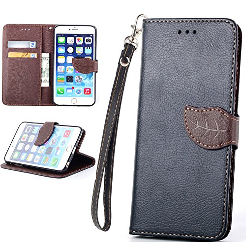 iPhone 5C,iPhone 5C leather Case,Wallet iPhone 5C Case,Case Cover for iPhone 5C,Canica [Magnetic] Wallet [PU Leather Case] Flip [Stand] Flap Closure Protective Cover iPhone 5C Black