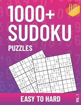1000+ Sudoku Puzzles Easy to Hard: Book for Adults With Answers - Good Idea as Gift