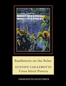 Sunflowers on the Seine: Gustave Caillebotte Cross Stitch Pattern